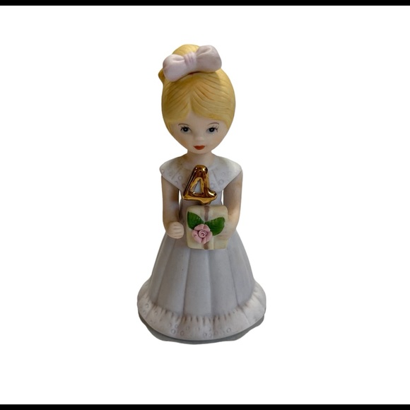 Enesco Other - Enesco Growing Up Birthday Girls Figurine Age 4 Blonde Hair